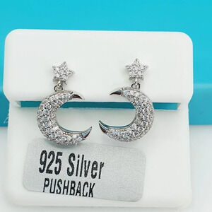 "925 Sterling Silver CZ Beautiful Earrings for Womenvc1USPAR4244